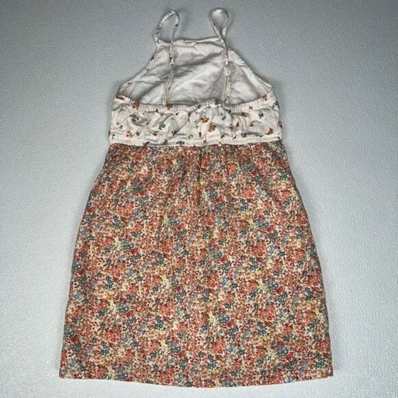 American Eagle White Orange Floral High Neck Mini Dress Size XS NWOT - Picture 7 of 10
